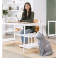 Load image into Gallery viewer, Lily Grey Decor in Office - Lily in matte grey used as a storage solution beside desk. - Abstract Home Art
