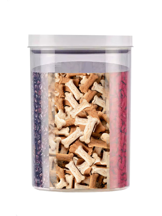 Airtight Bin for Pet Food / Pet Treats - Abstract Home Art