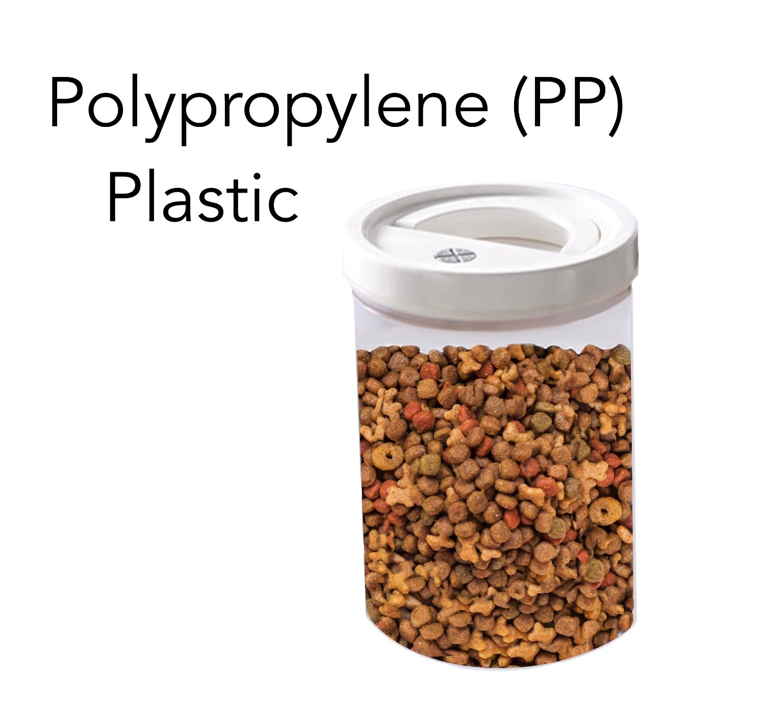 Airtight Bin with Pet Food - Airtight bin filled with pet food