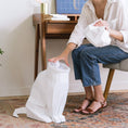 Load image into Gallery viewer, Lily White used as Office trashcan - Lily in matte white used as an office trashcan beside a desk.  - Abstract Home Art

