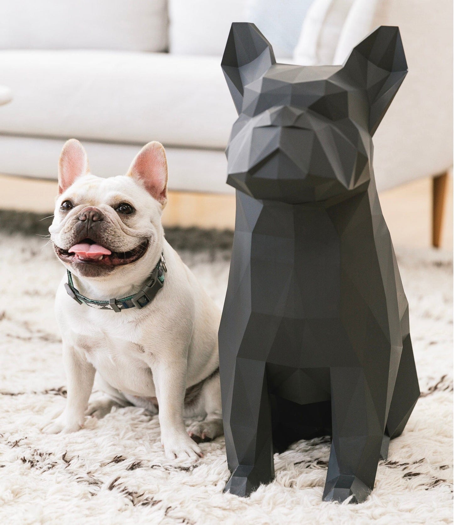 Max - The French Bulldog / Black - Abstract Home Art