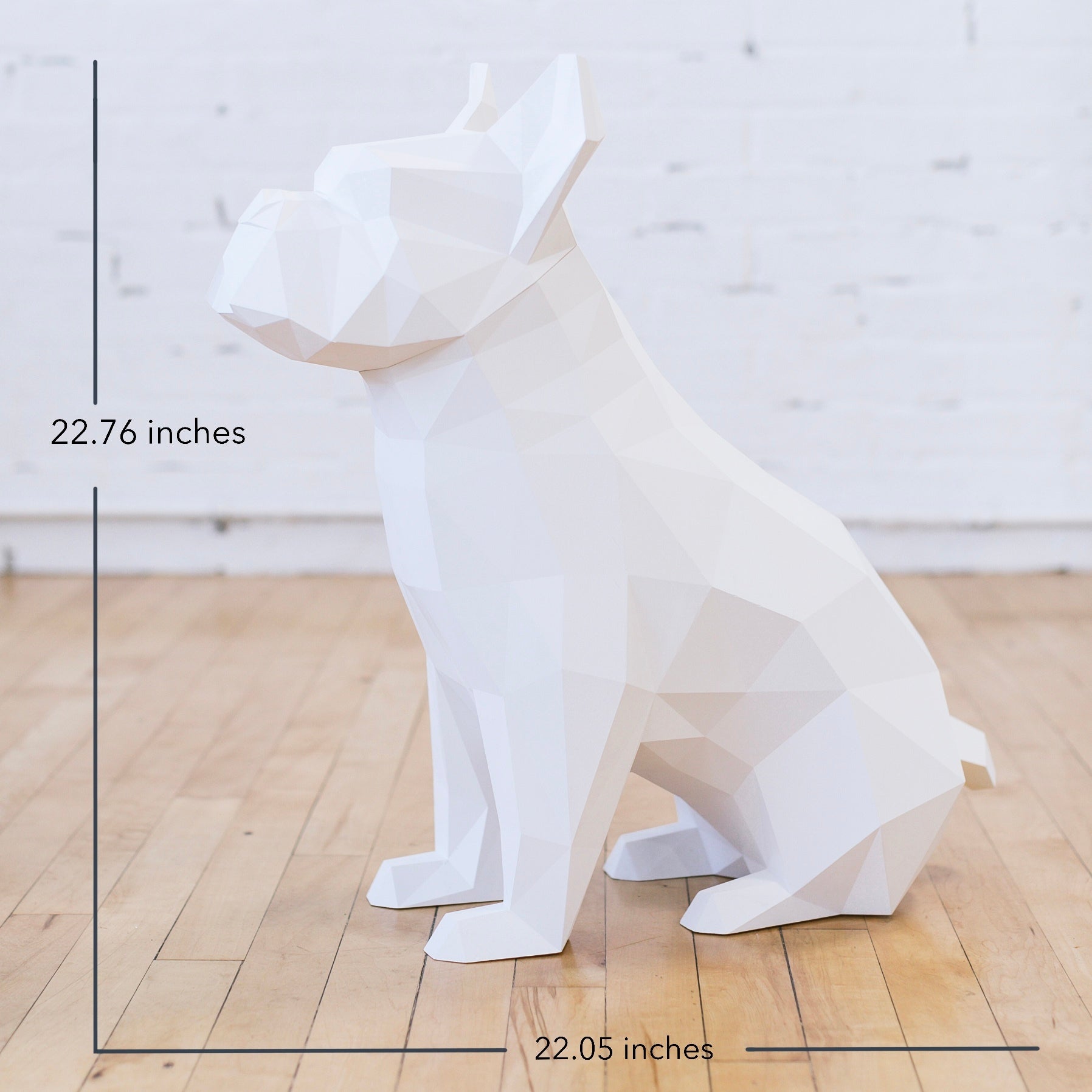 Max White French Bulldog Decor & Storage - Abstract Home Art