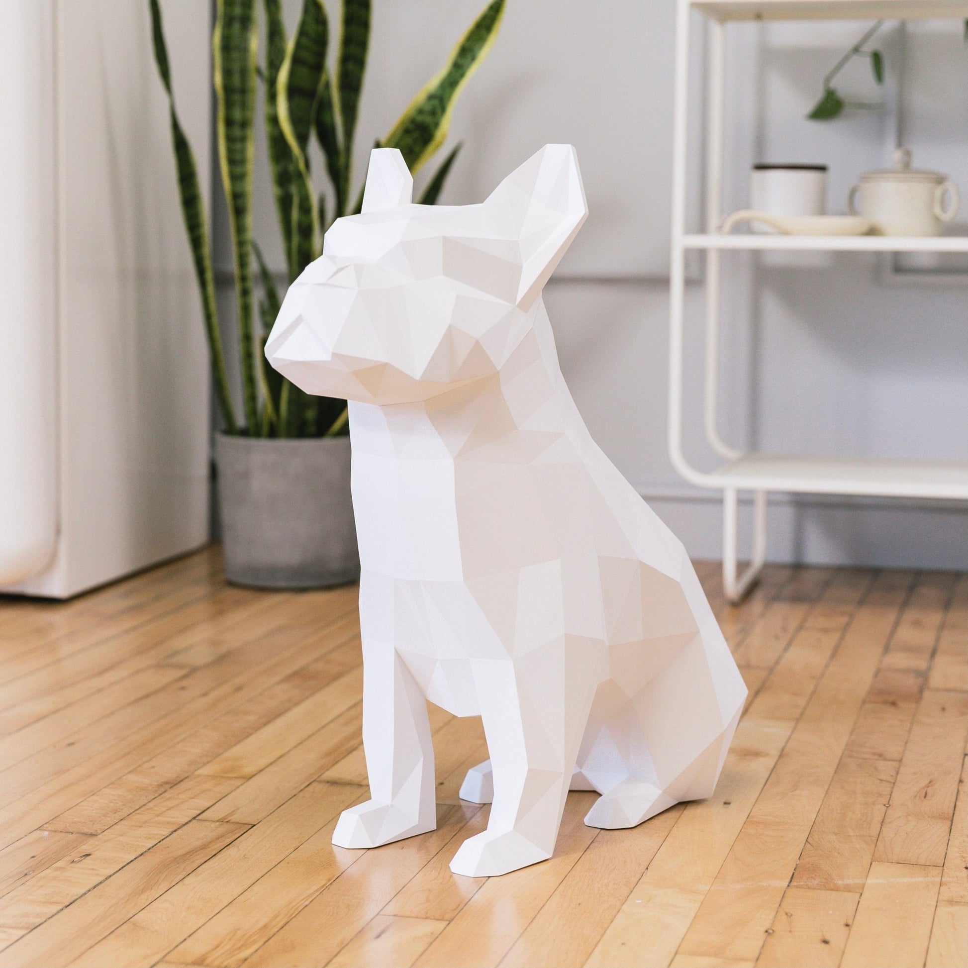 Max - The French Bulldog / White - Abstract Home Art